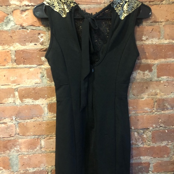 Forever 21 Classic Black & Gold Dress - Picture 3 of 3